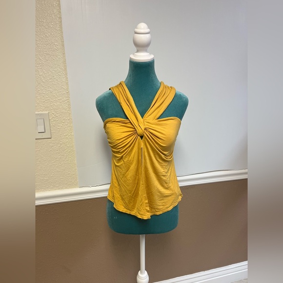 Free People Solstice Twist Front Tank‎ Top Mustard Yellow Size XS - Picture 4 of 9